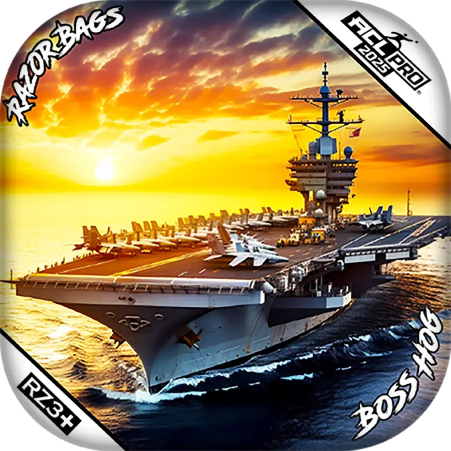 Boss Hog | Hero Aircraft Carrier | ACL PRO Razor Cornhole Bags