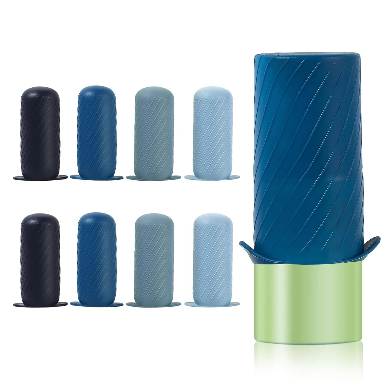 Bottle Covers for Travel, Elastic Sleeves for Leak Proofing, Travel Size Container Silicone Toiletry Sleeves, Leak Locks Travel Accessories for Shampoo Conditioner Wash Body Bottles (8Pack)