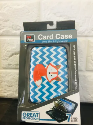 Brand new Total Vision Ultra Slim & Lightweight RFID Blocking Card Case! 7 Card slots! Fits in your pocket or purse! Protects from Identity Theft! Blue Fox