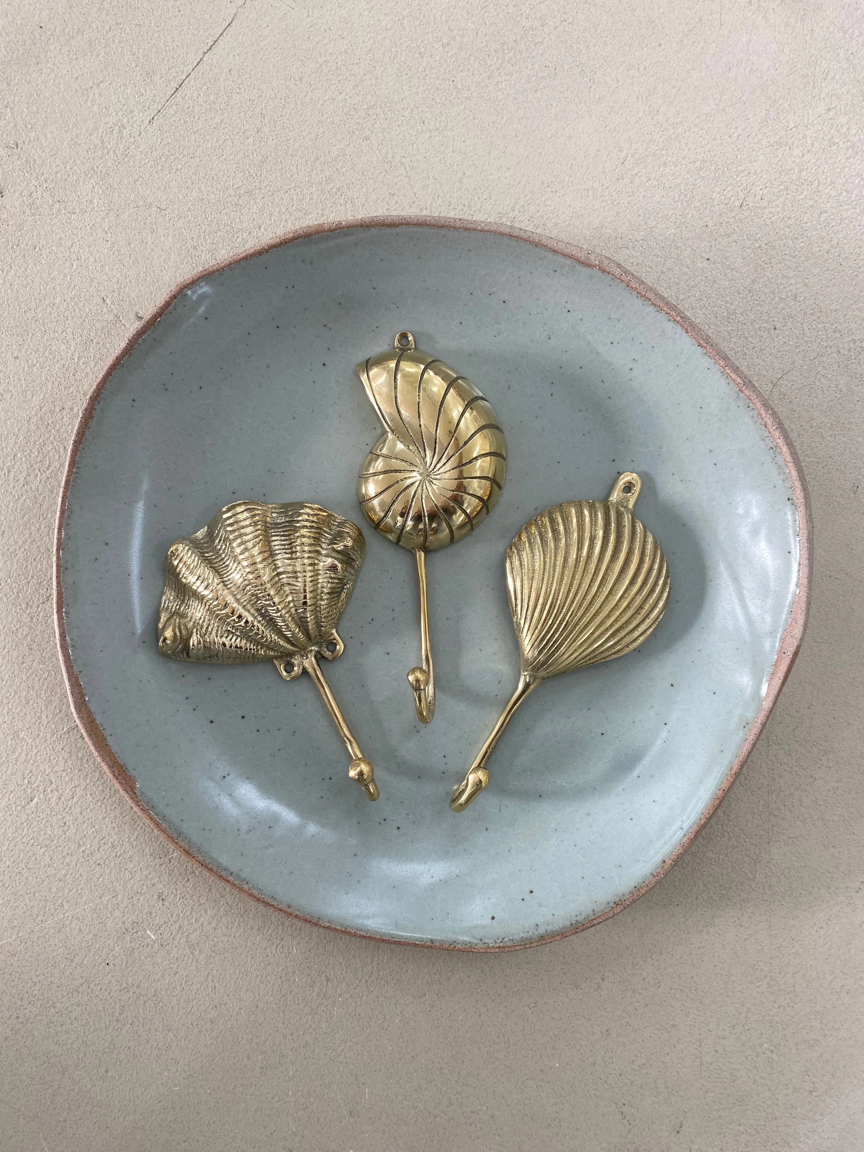 Brass Scalloped Shell Wall Hook