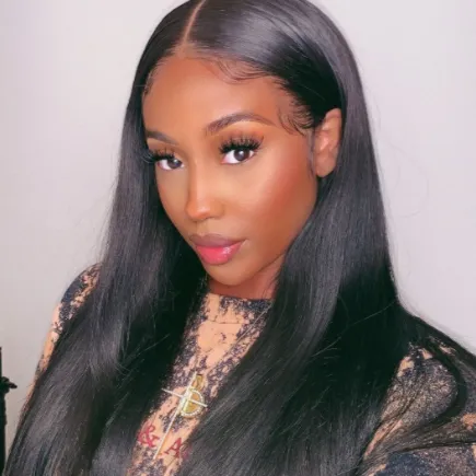 Brazilian Straight 4 Bundles With 4×4 Lace Closure 10A Grade 100% Human Remy Hair MYLOCKME