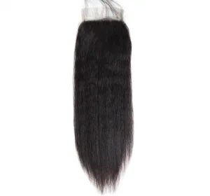 Brazilian Yaki Straight 4"x4" Lace Closure