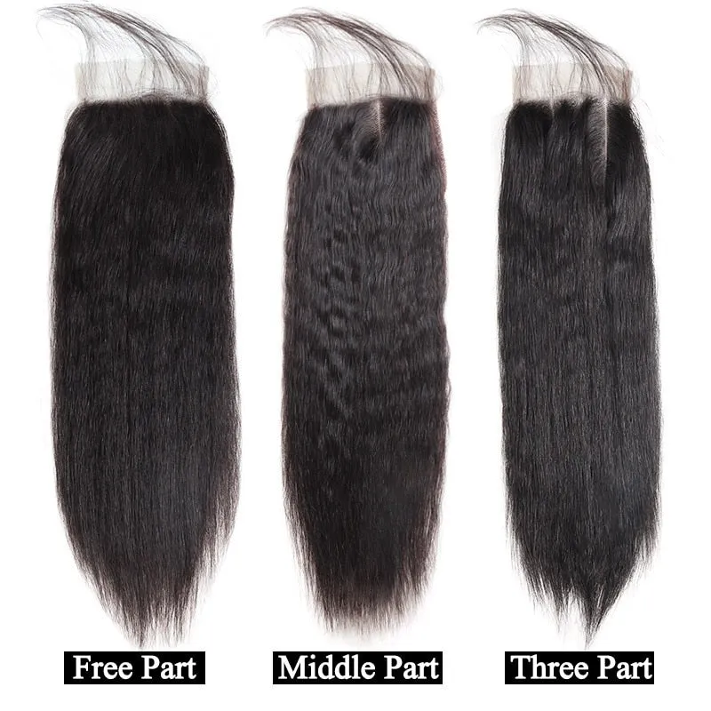 Brazilian Yaki Straight 4"x4" Lace Closure