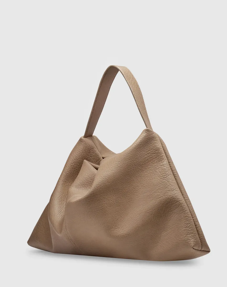 Brie Leon Harlow Slouch Tote Bag - Stone Nappa
