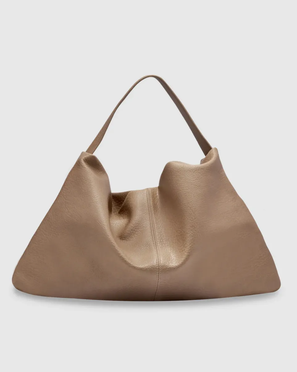 Brie Leon Harlow Slouch Tote Bag - Stone Nappa