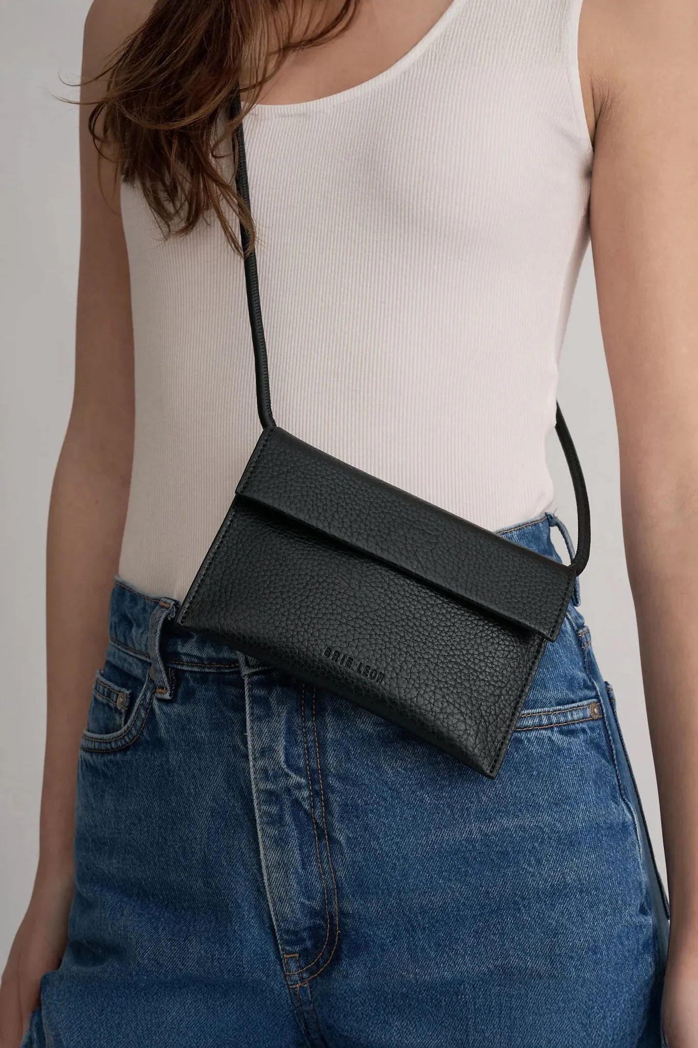 Brie Leon Pocket Bag Black Nappa