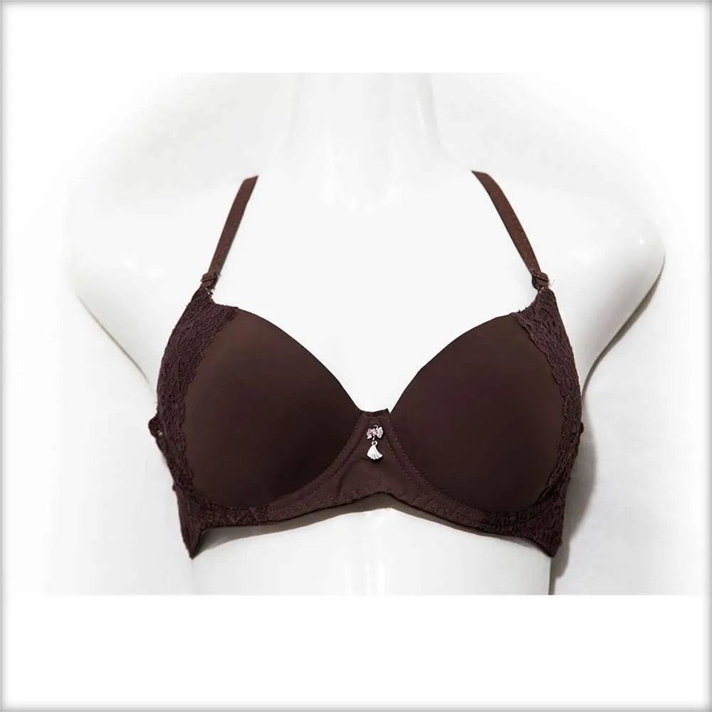 Brown Double Padded Underwired Bra