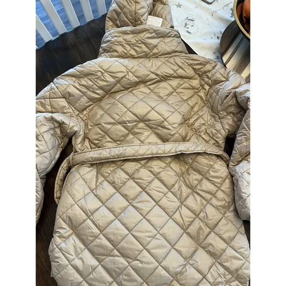 BTFBM Women Button Down Quilted Jacket Coat Winter Fashion Belted Removable Hood