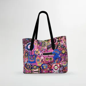 BubbleGum Chompers Vegan Leather Tote Bag