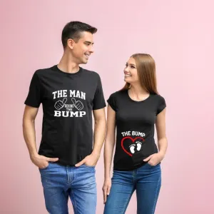 Bump & The Man Behind It Pregnancy Photoshoot Couple T-Shirt