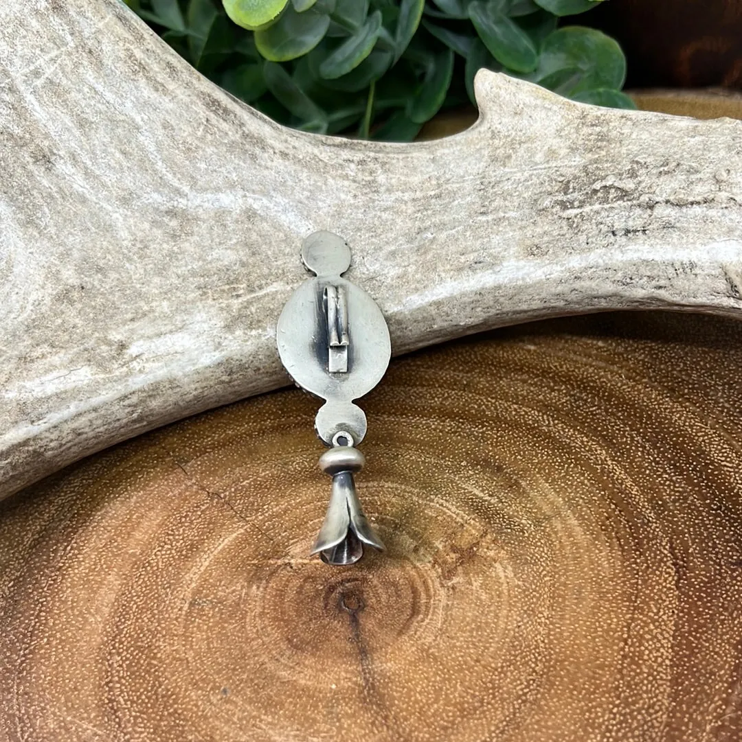 Burst Roped Turquoise Flute Blossom Pendant