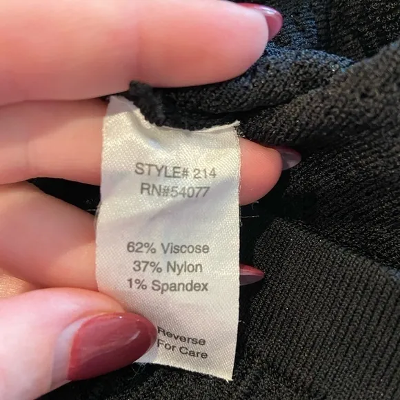 CAbi amelie black skirt 214 A-line pattern small S