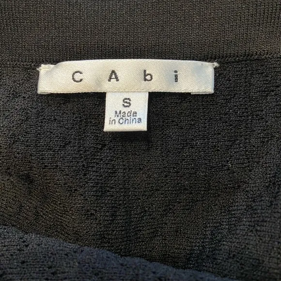 CAbi amelie black skirt 214 A-line pattern small S