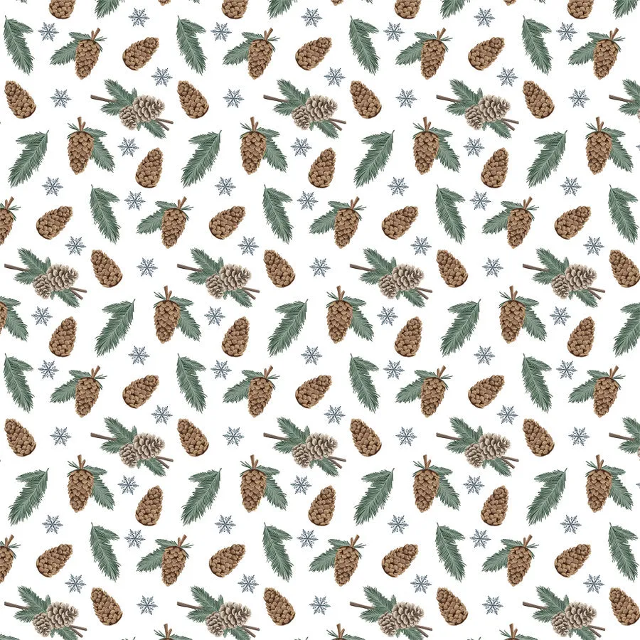Carta Bella - Winter Wonderland - Pinecones And Pine - 12x12 Patterned Paper