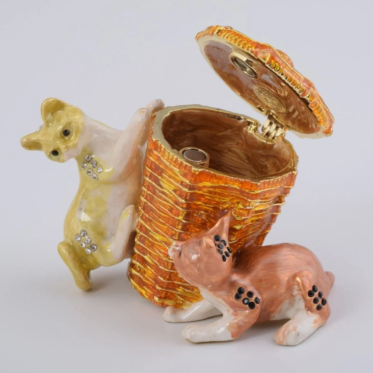 Cats Playing with a Basket