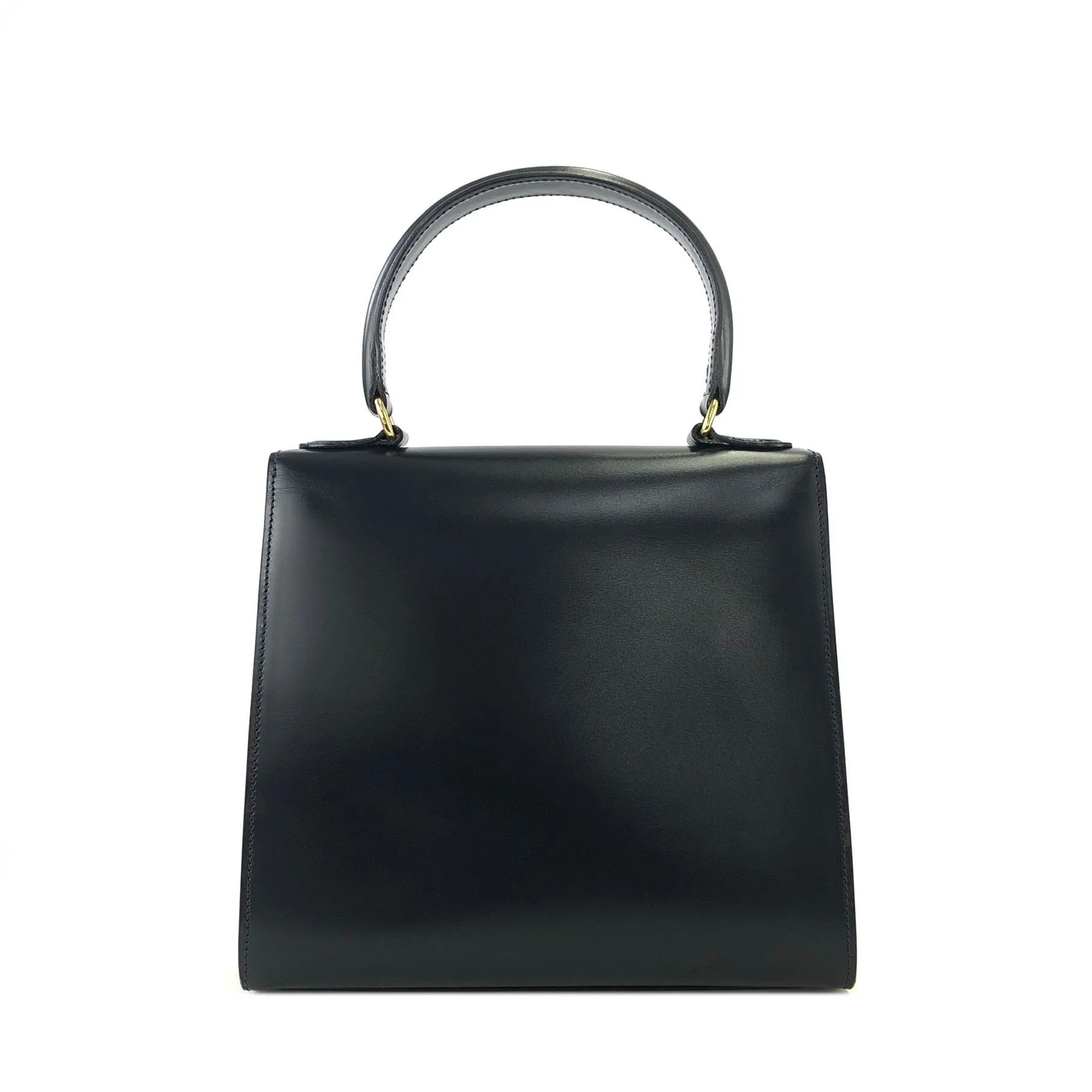 CELINE Gancini Top handle Crossbody 2Way Shoulder bag Handbag Navy Old CELINE Vintage vtuj8t