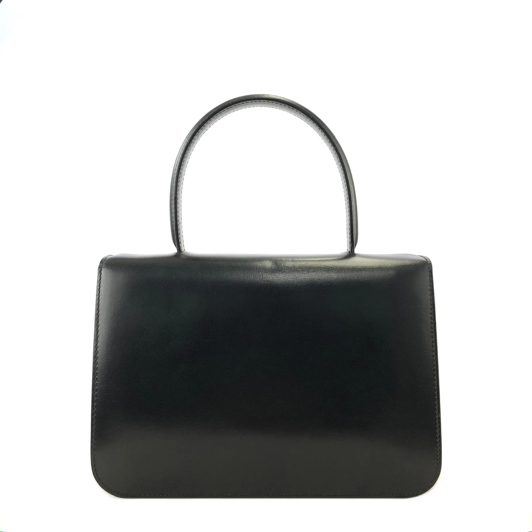 CELINE Horse Carriage Two-way Handbag Crossbody Shoulderbag Black Vintage Old CELINE amcz36