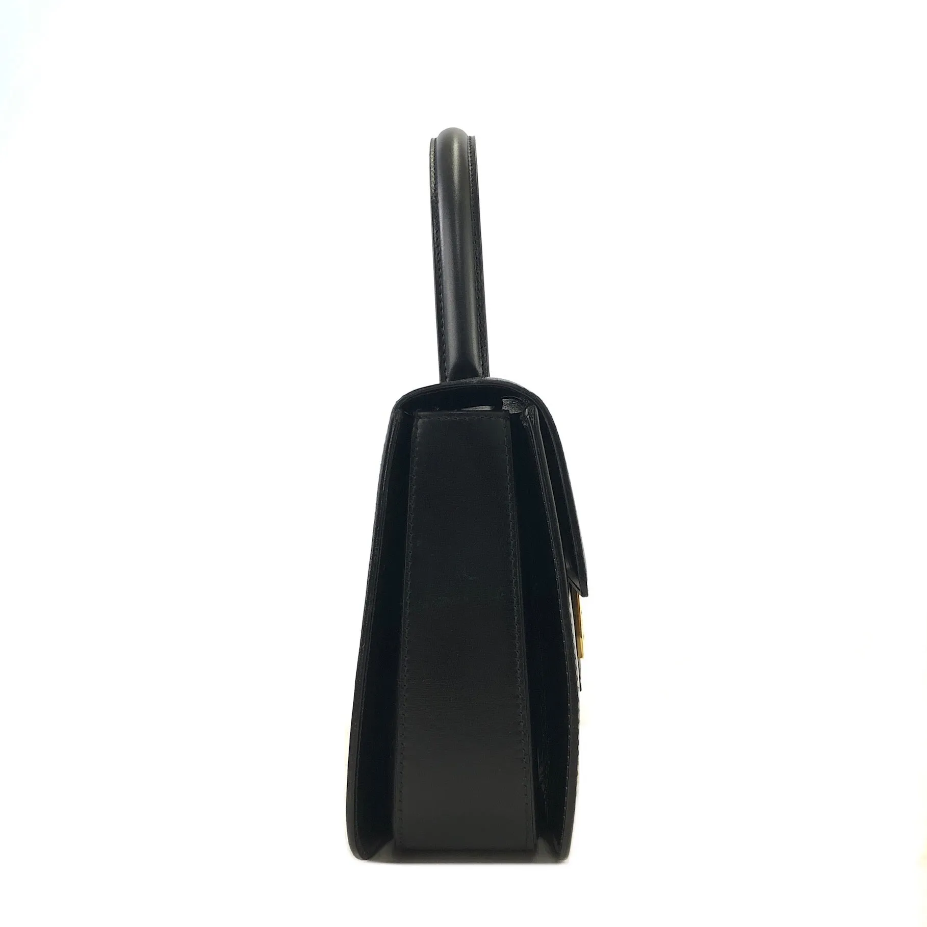 CELINE Horse Carriage Two-way Handbag Crossbody Shoulderbag Black Vintage Old CELINE amcz36