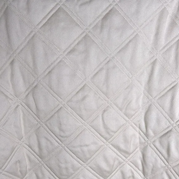 Chambers VTG 100% Silk Quilted Housecoat/Jacket Ecru Color Size M