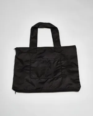 Chamomile Black CarryAll Expandable Washable Tote Bag 2.0