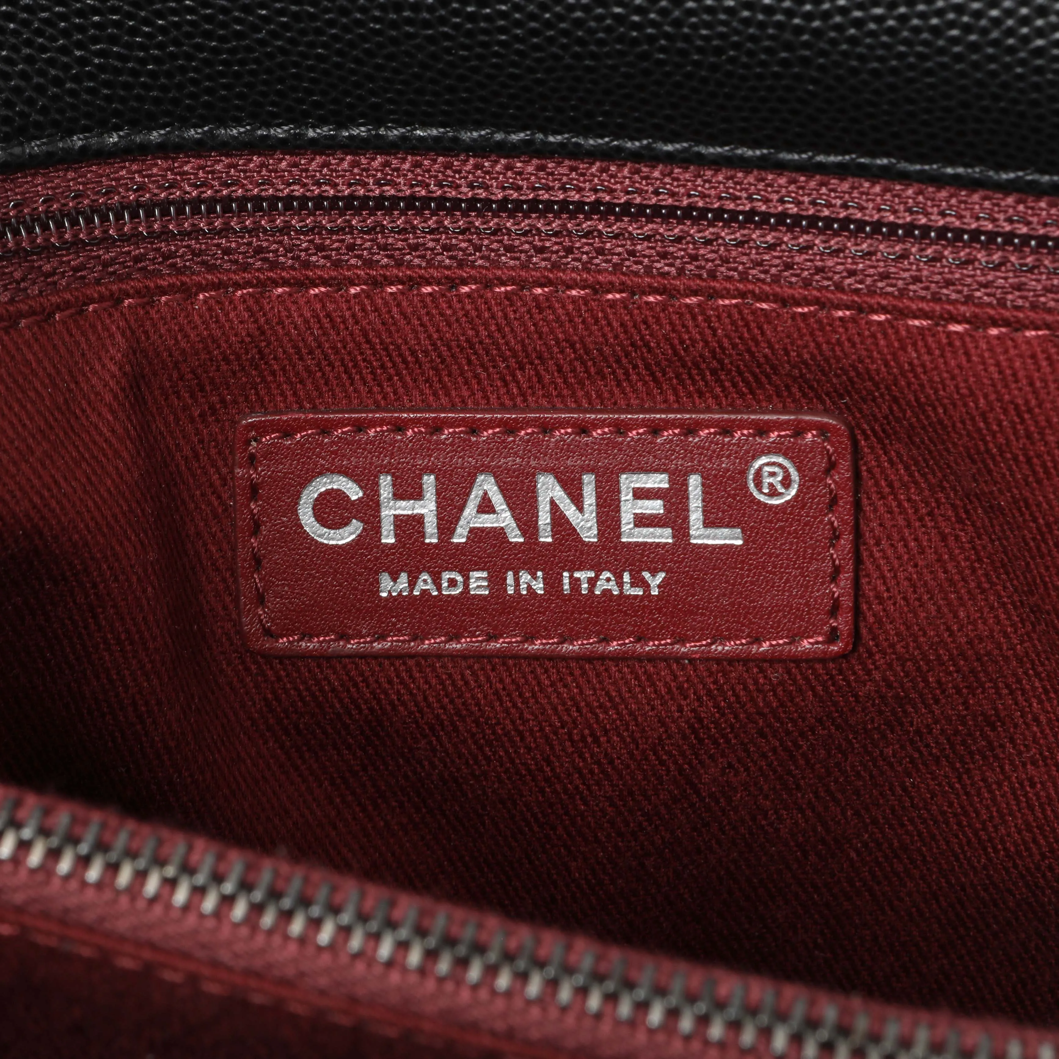 Chanel Black Quilted Caviar Small Coco Handle