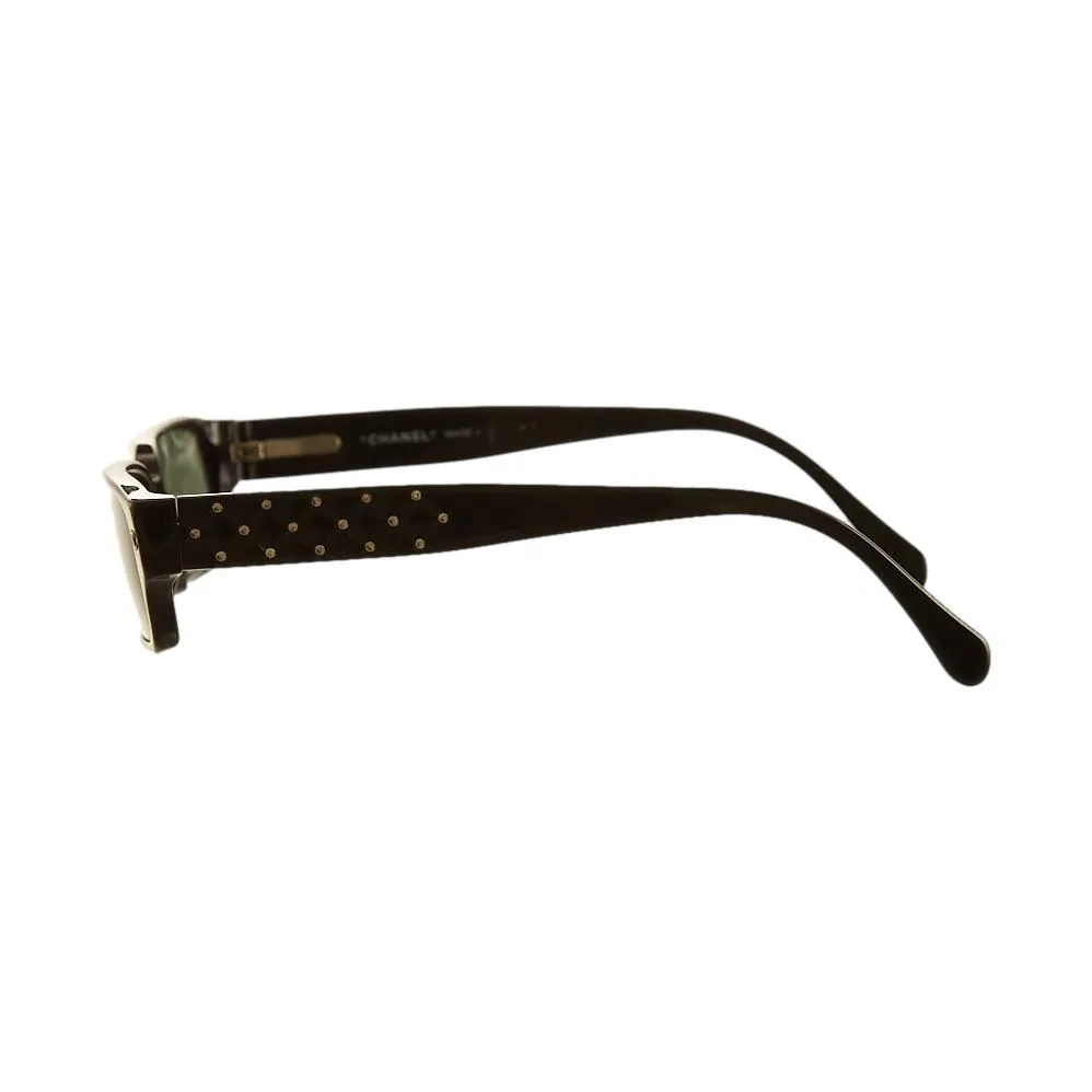 Chanel Black Quilted Rhinestone Micro Sunglasses