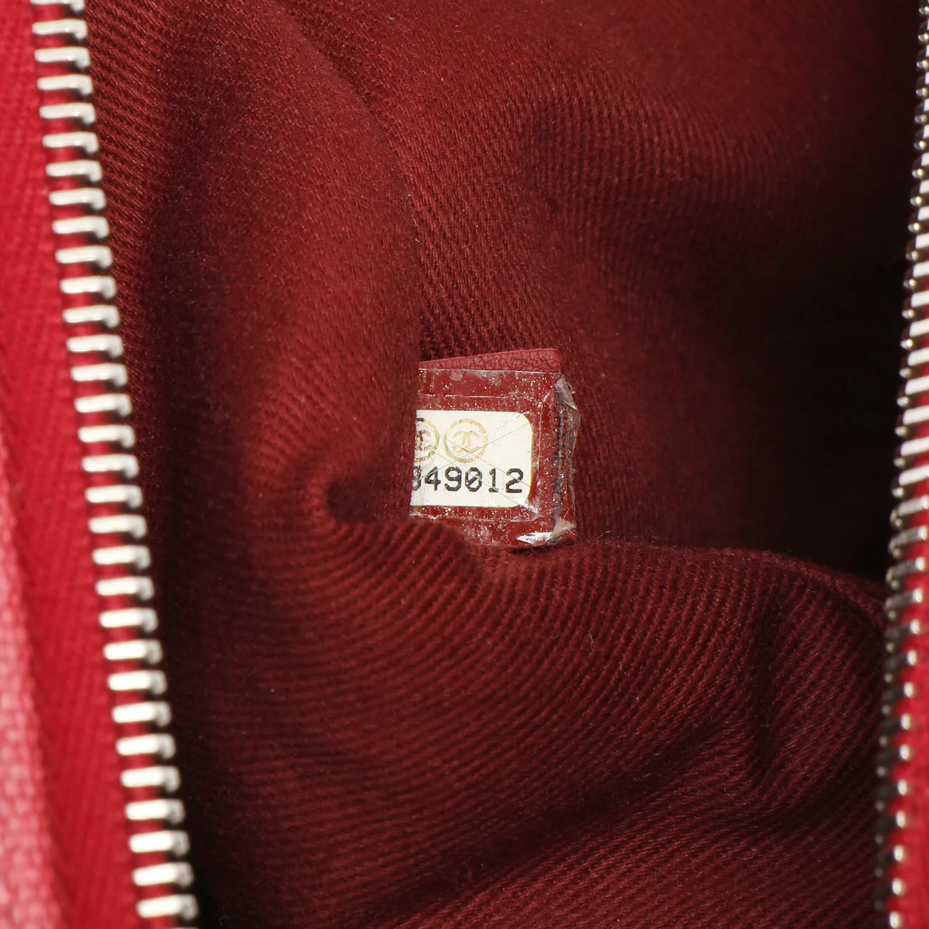 Chanel Red Canvas Deauville Bowling Bag