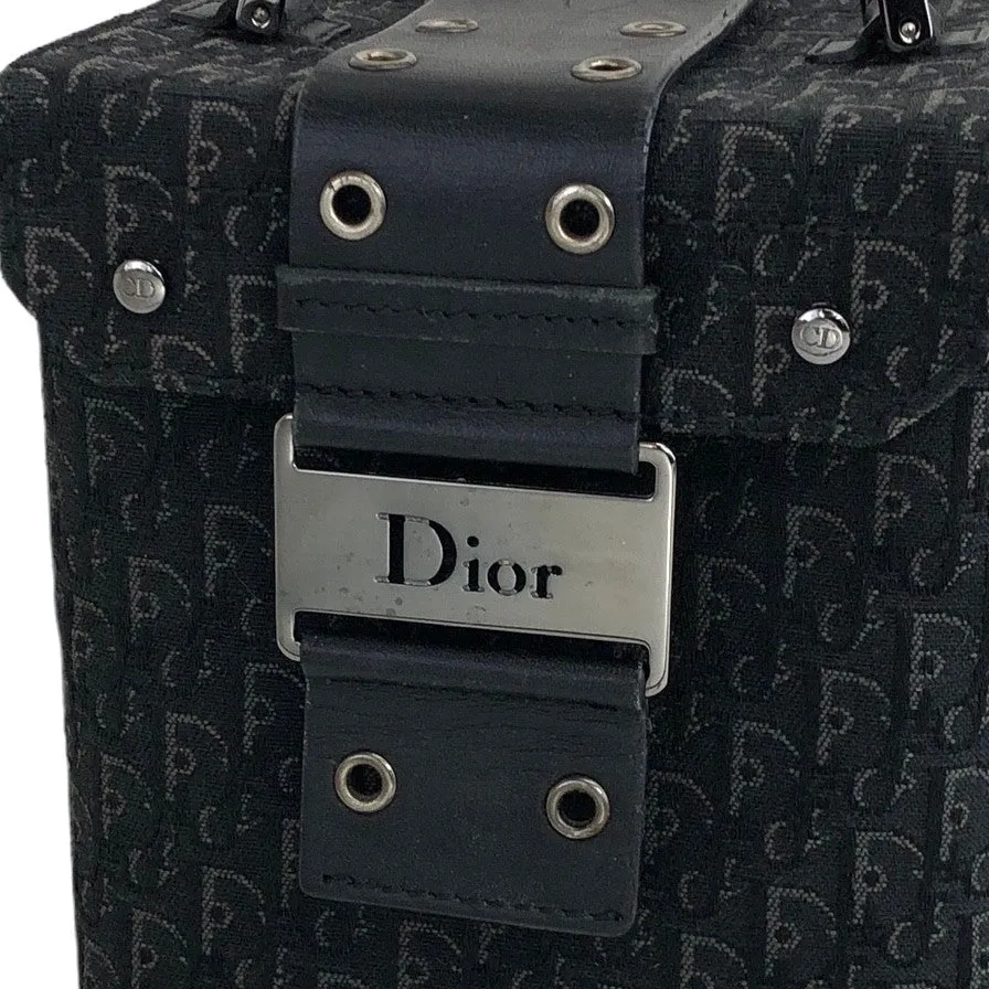 Christian Dior Trotter Jacquard Small Handbag Vanity bag Black Vintage 6jieew