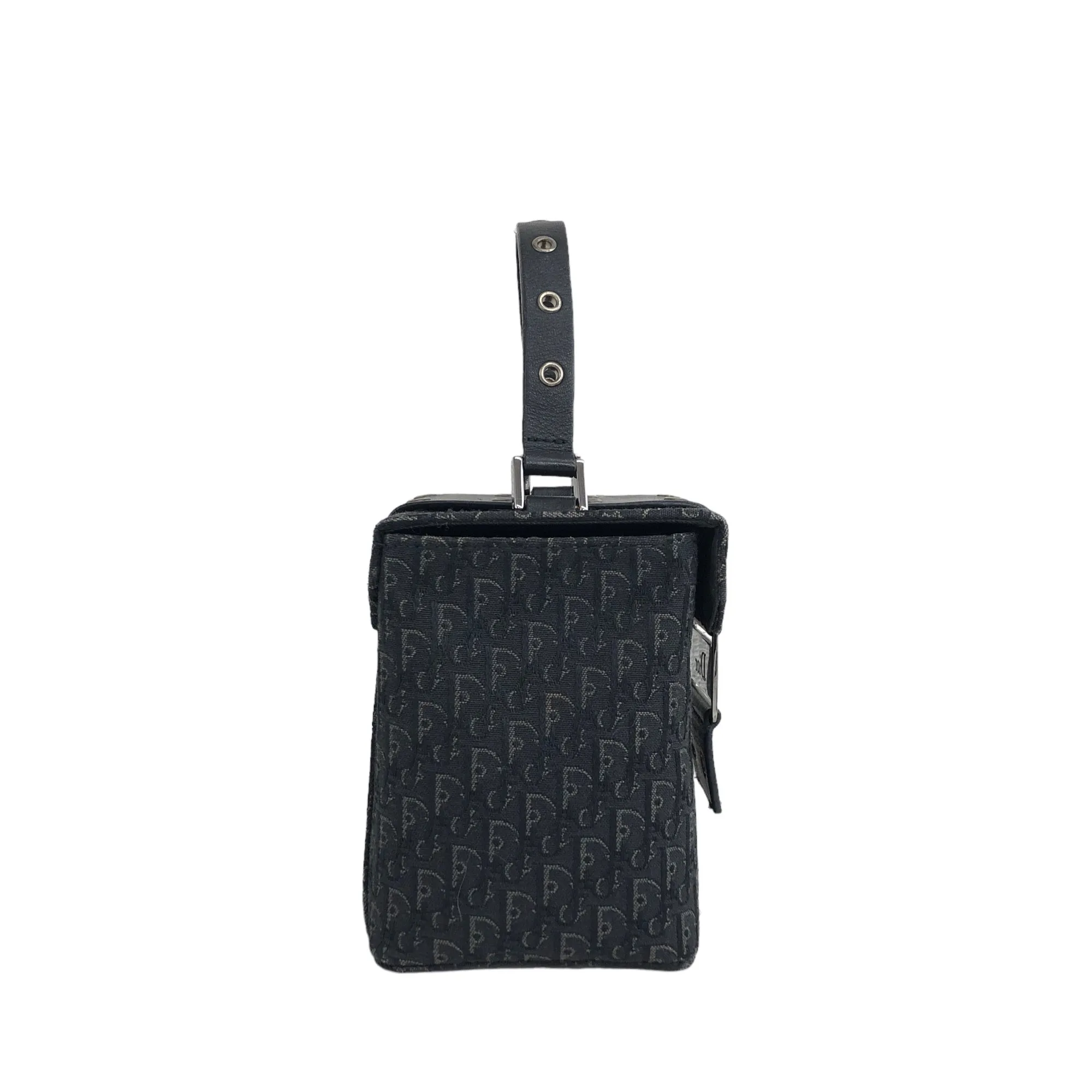 Christian Dior Trotter Jacquard Small Handbag Vanity bag Black Vintage 6jieew