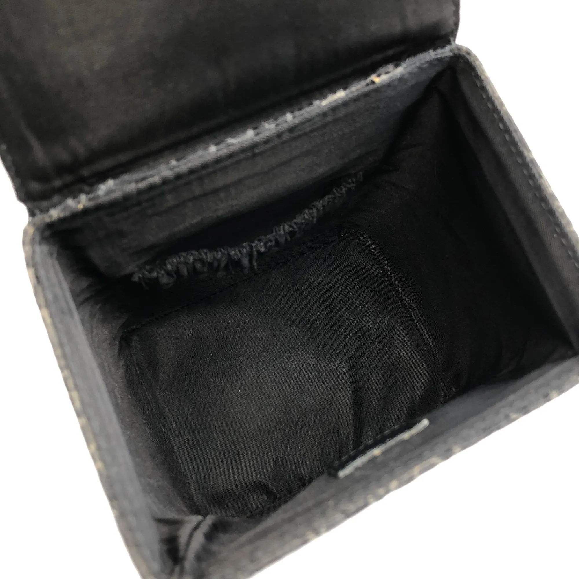 Christian Dior Trotter Jacquard Small Handbag Vanity bag Black Vintage 6jieew