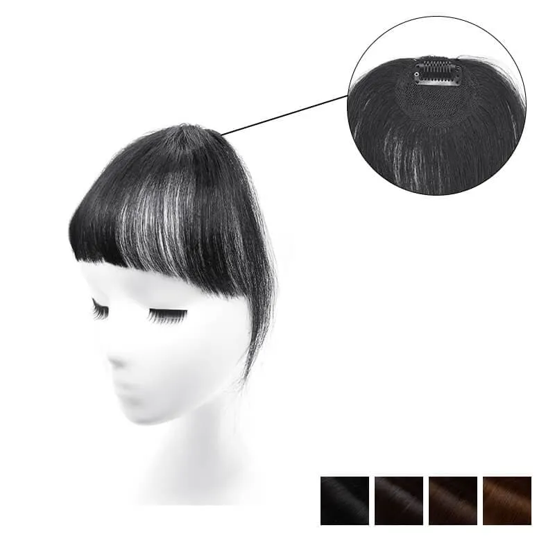 Clearance Human Hair Blunt Bangs Clip In 4 Colors 2 Styles