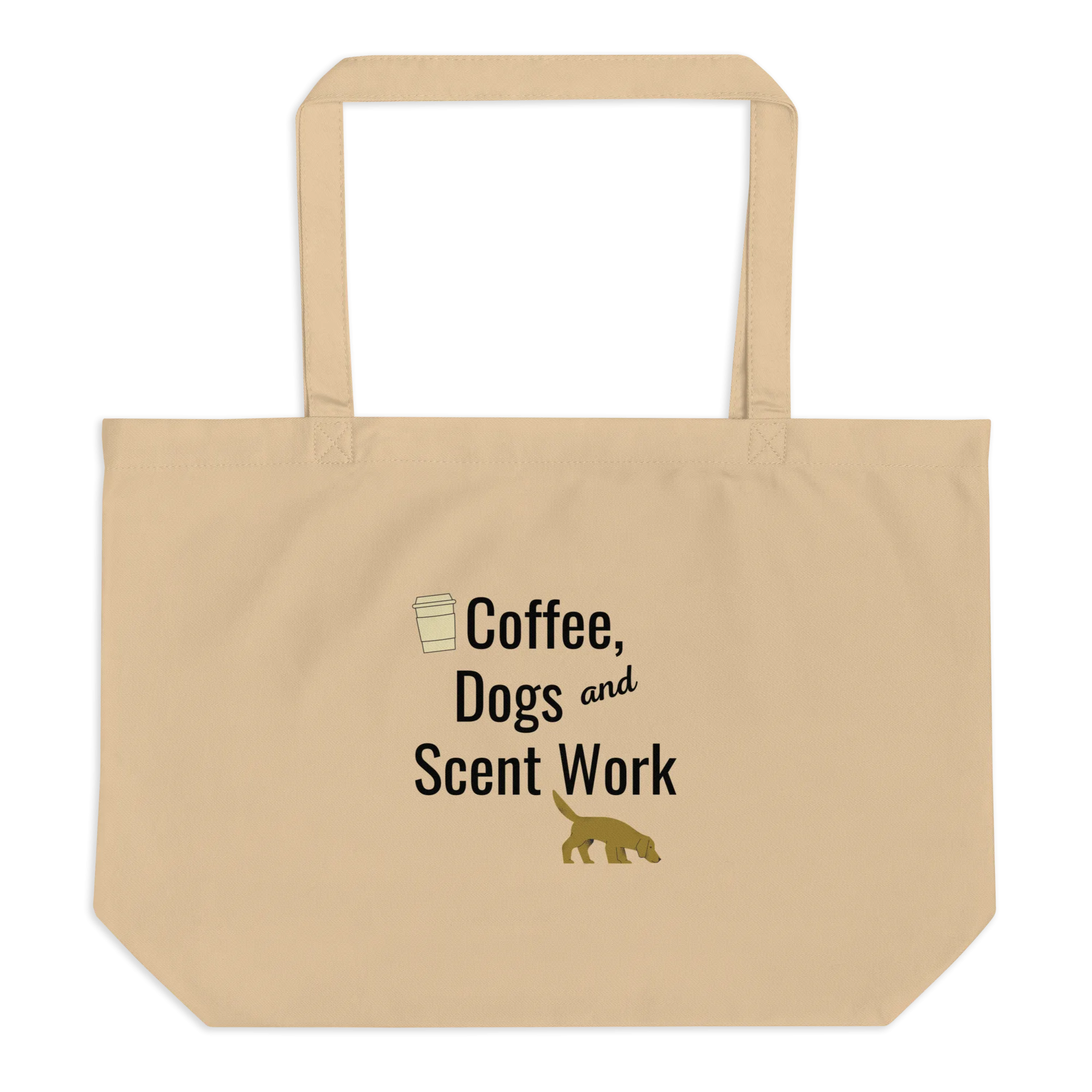 Coffee, Dogs & Scent Work X-Large Tote/ Shopping Bags