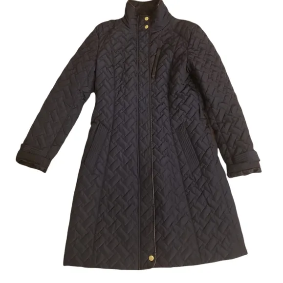 Cole Haan Women's Small Dark Navy Quilted Jacket