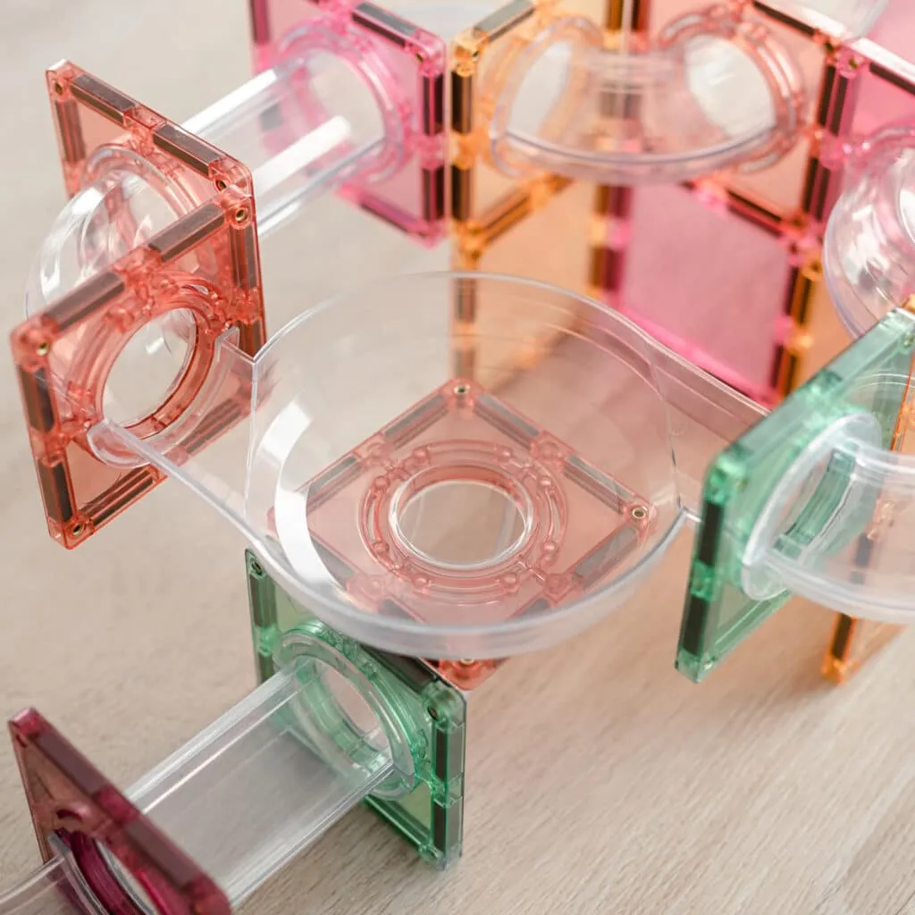 Connetix Magnetic Tiles Pastel Ball Run 80 Piece Pack
