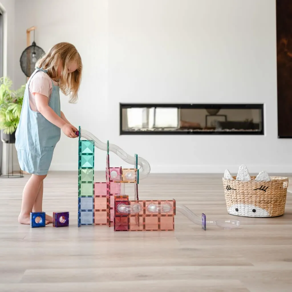 Connetix Magnetic Tiles Pastel Ball Run 80 Piece Pack