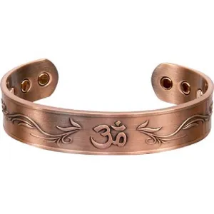 Copper Bracelet Magnetic Om