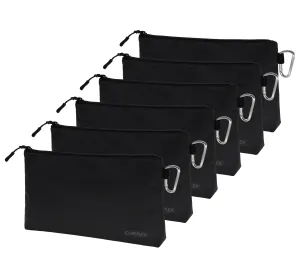 Coreflex 6pack premium Tool Pouch Zipper Bag, Multipurpose Storage pouch, All Black Color