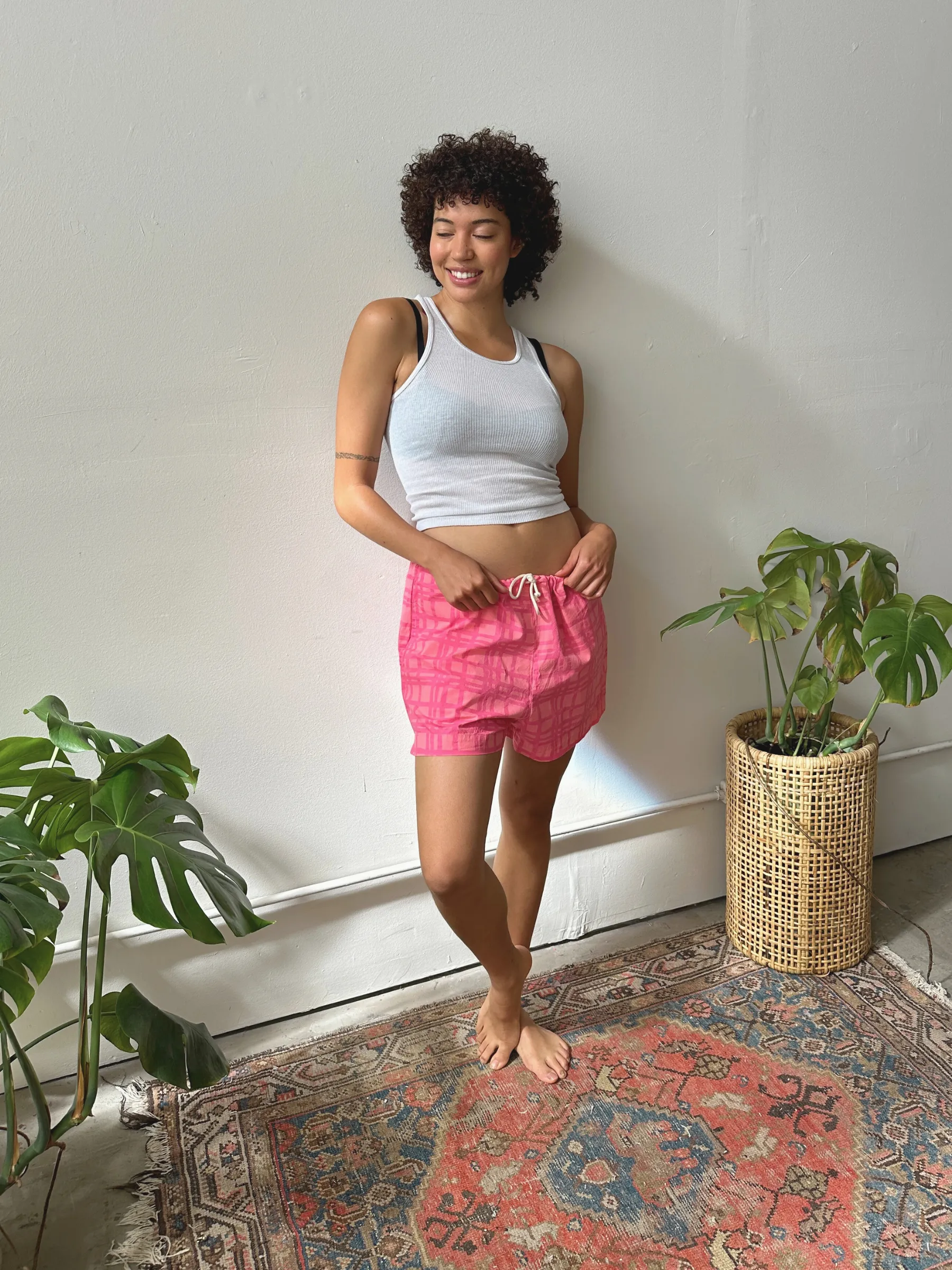 Cotton Poplin Shorts - Darby - Pink Frosting