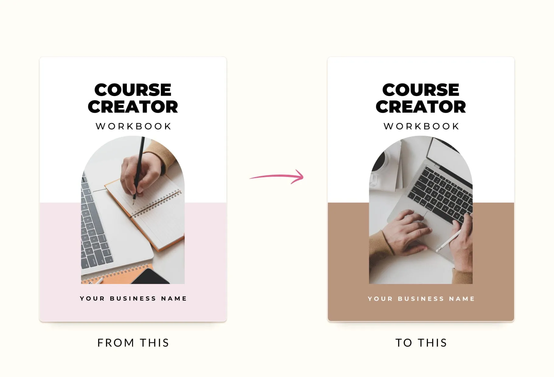Course Creator Workbook Document Editable Canva Template