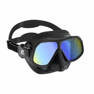 Cressi Rombo Black Dive Mask Yellow Ultra Vision Lens