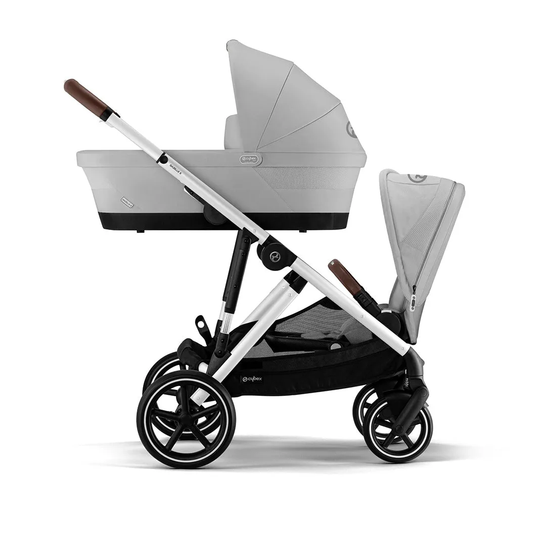 Cybex Gazelle S Bundle with Aton B2 Car Seat & Base - Lava Grey/Silver Frame