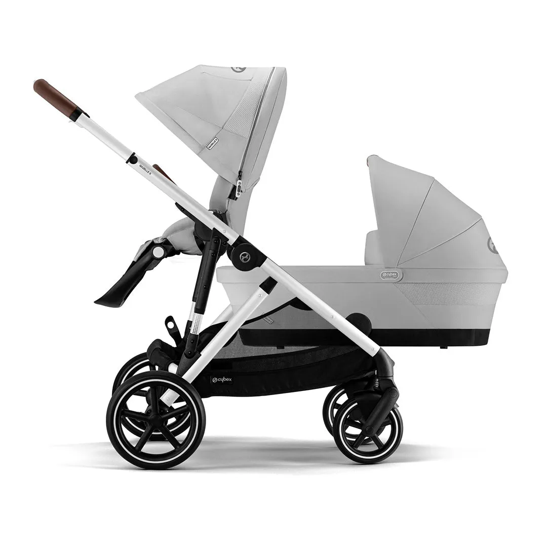 Cybex Gazelle S Bundle with Aton B2 Car Seat & Base - Lava Grey/Silver Frame