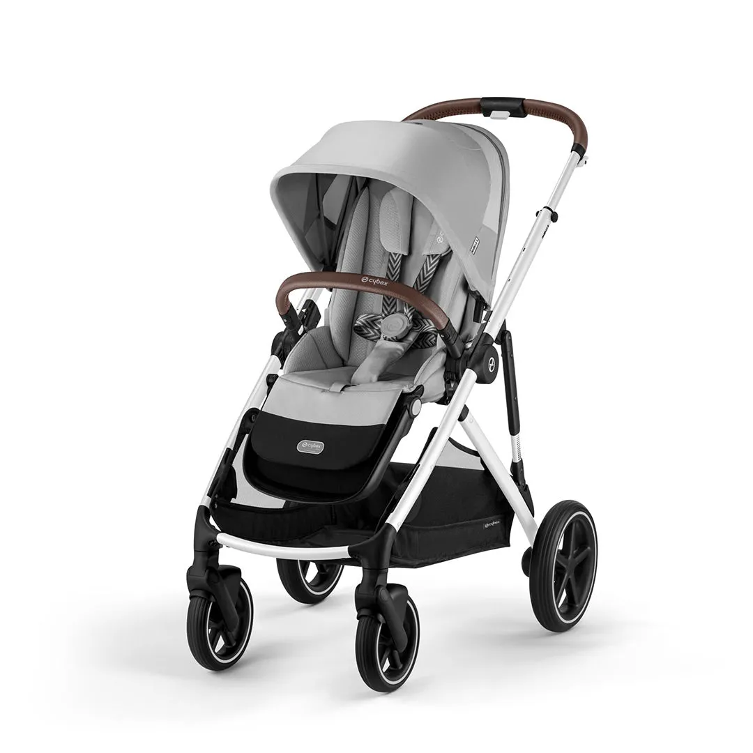 Cybex Gazelle S Bundle with Aton B2 Car Seat & Base - Lava Grey/Silver Frame