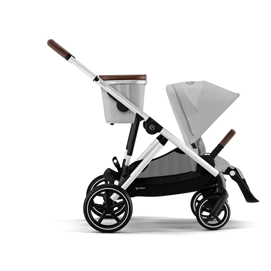 Cybex Gazelle S Bundle with Aton B2 Car Seat & Base - Lava Grey/Silver Frame