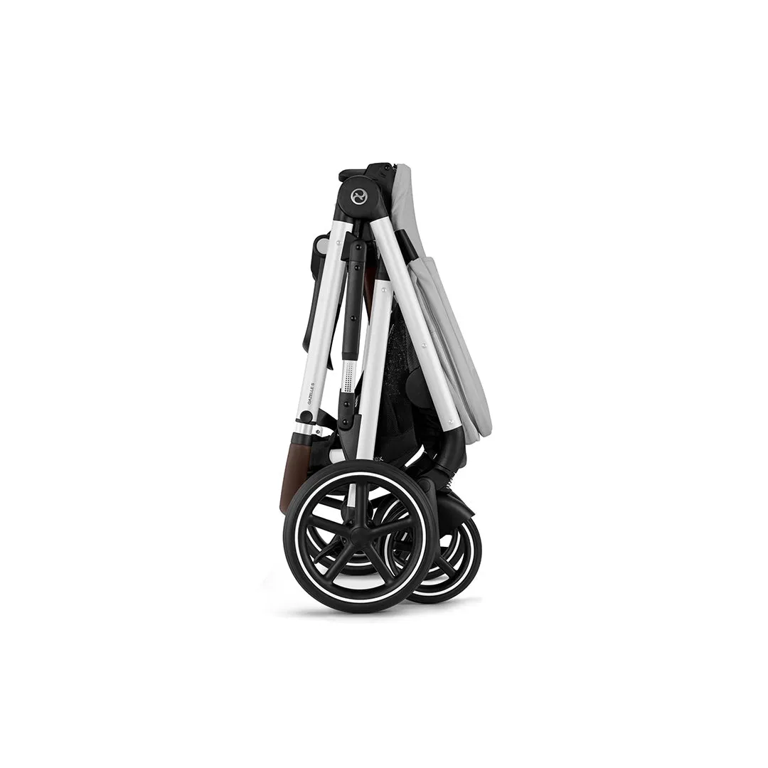 Cybex Gazelle S Bundle with Aton B2 Car Seat & Base - Lava Grey/Silver Frame