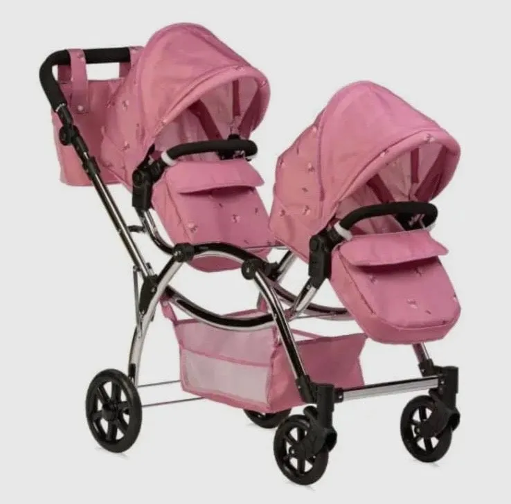 Darcie Twin dolls pram Pink