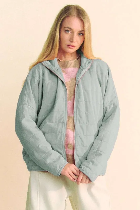 DAV107 -ZIP QUILTED JACKET