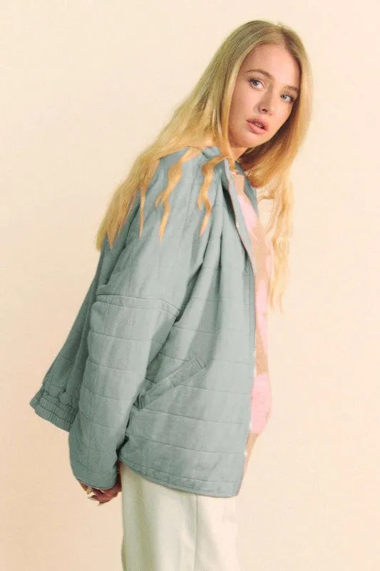 DAV107 -ZIP QUILTED JACKET