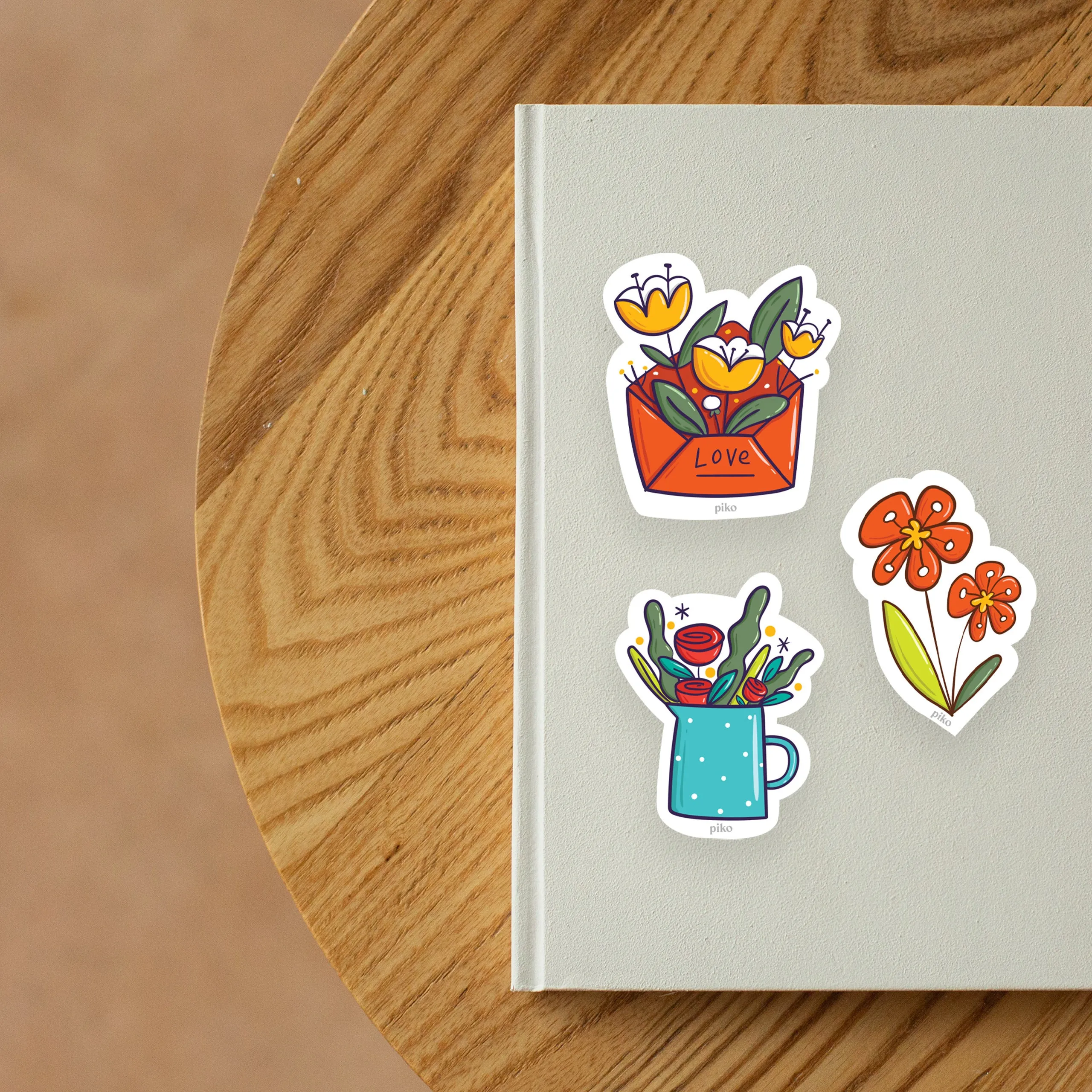 Decal Stickers / Floral - Set of 3