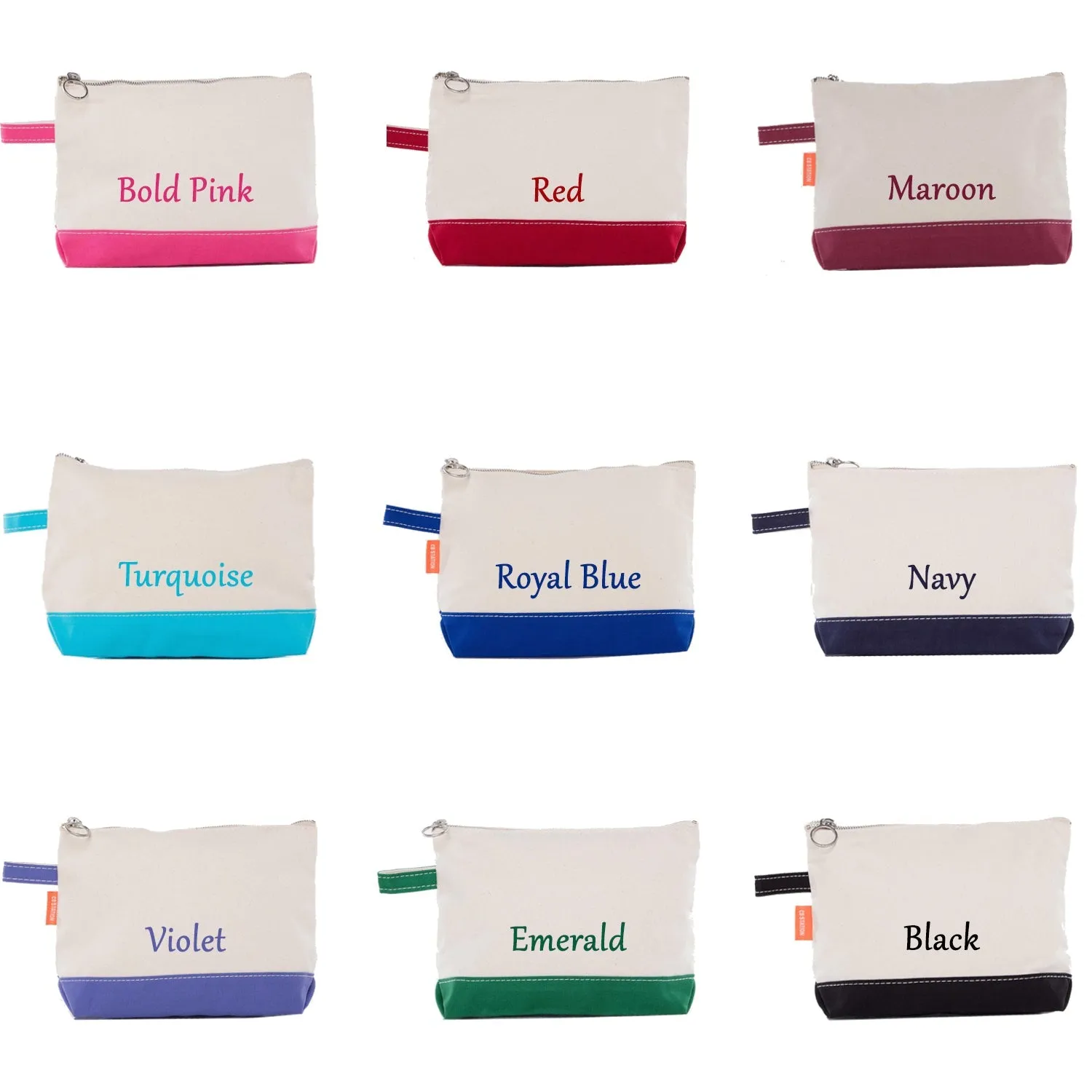 Delta Zeta Canvas Cosmetic Bag - Logo